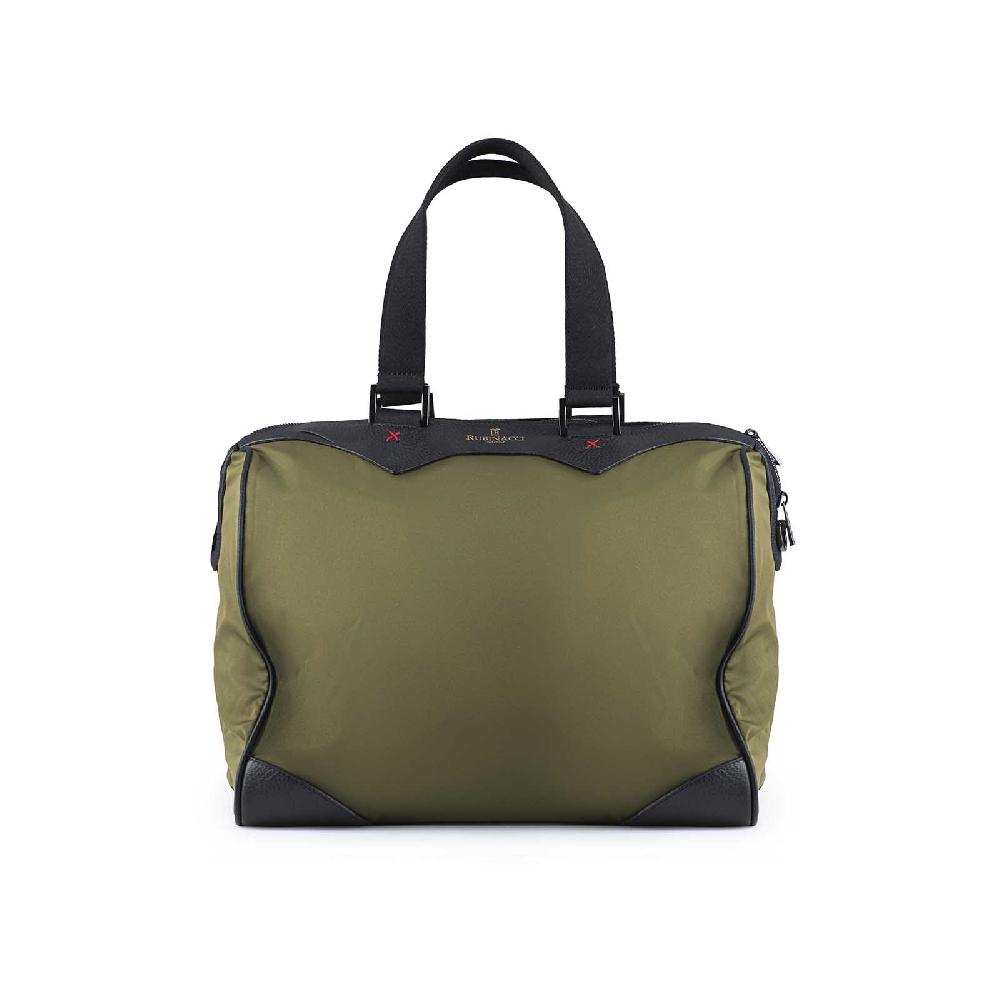 Rubinacci Borsa day to day in tela verde militare