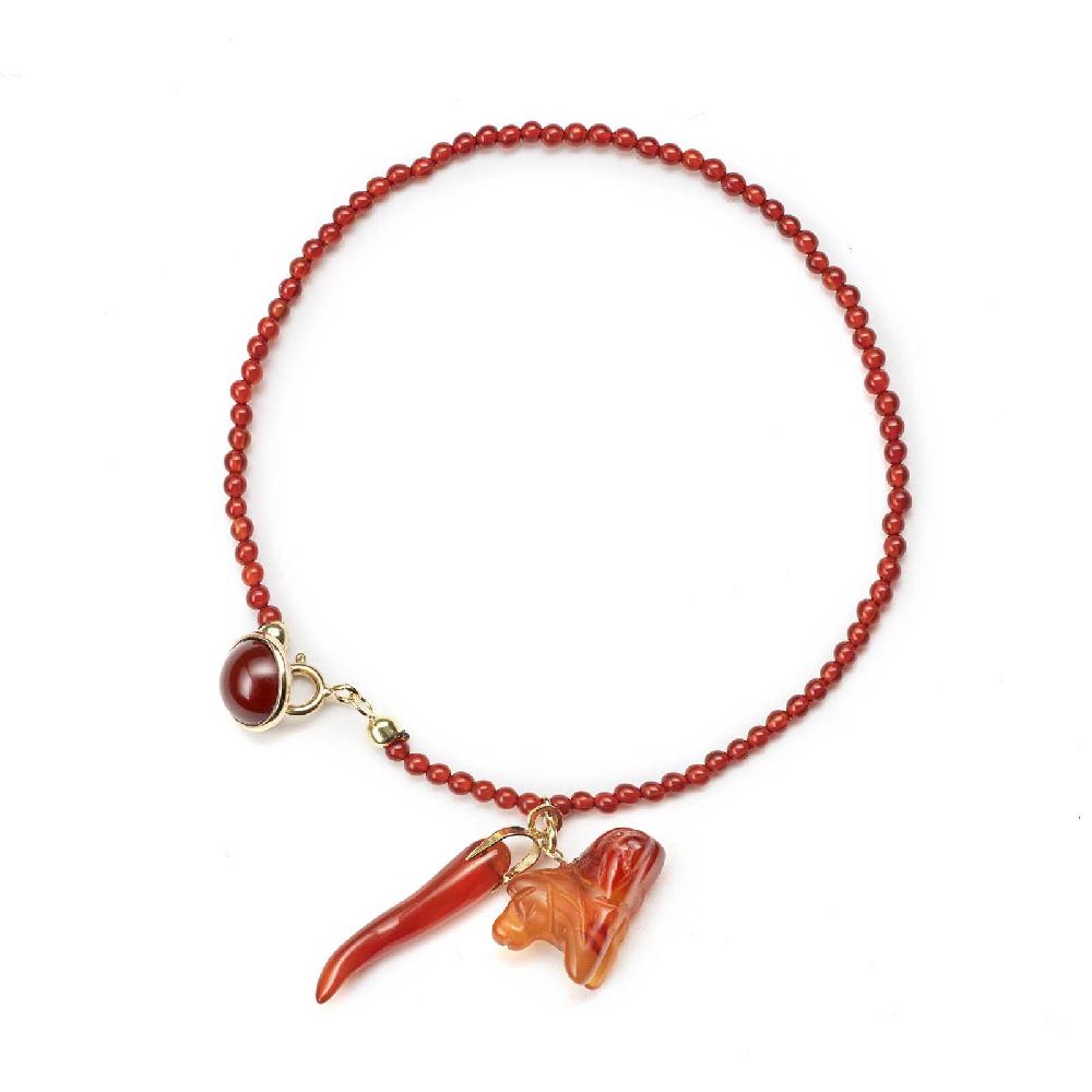 Rubinacci Bottone da bavero ruby in agata ambra