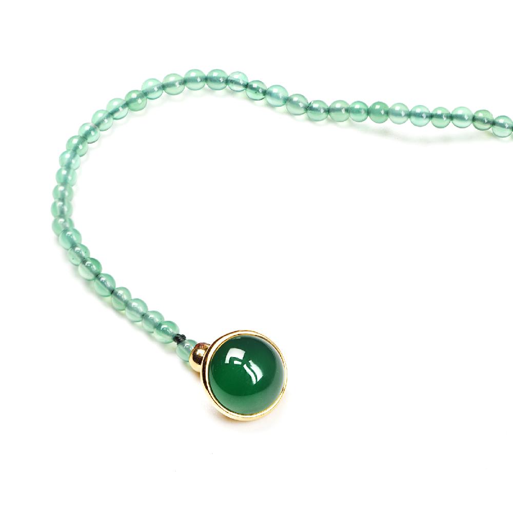 Rubinacci Bottone Da Bavero Ruby In Agata Verde