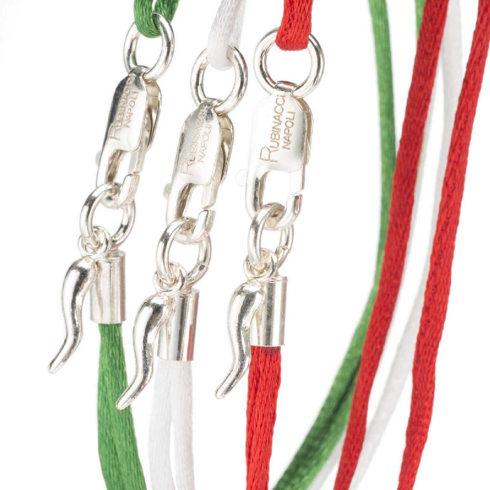 Rubinacci Braccialetto Ruby In Seta Bianco