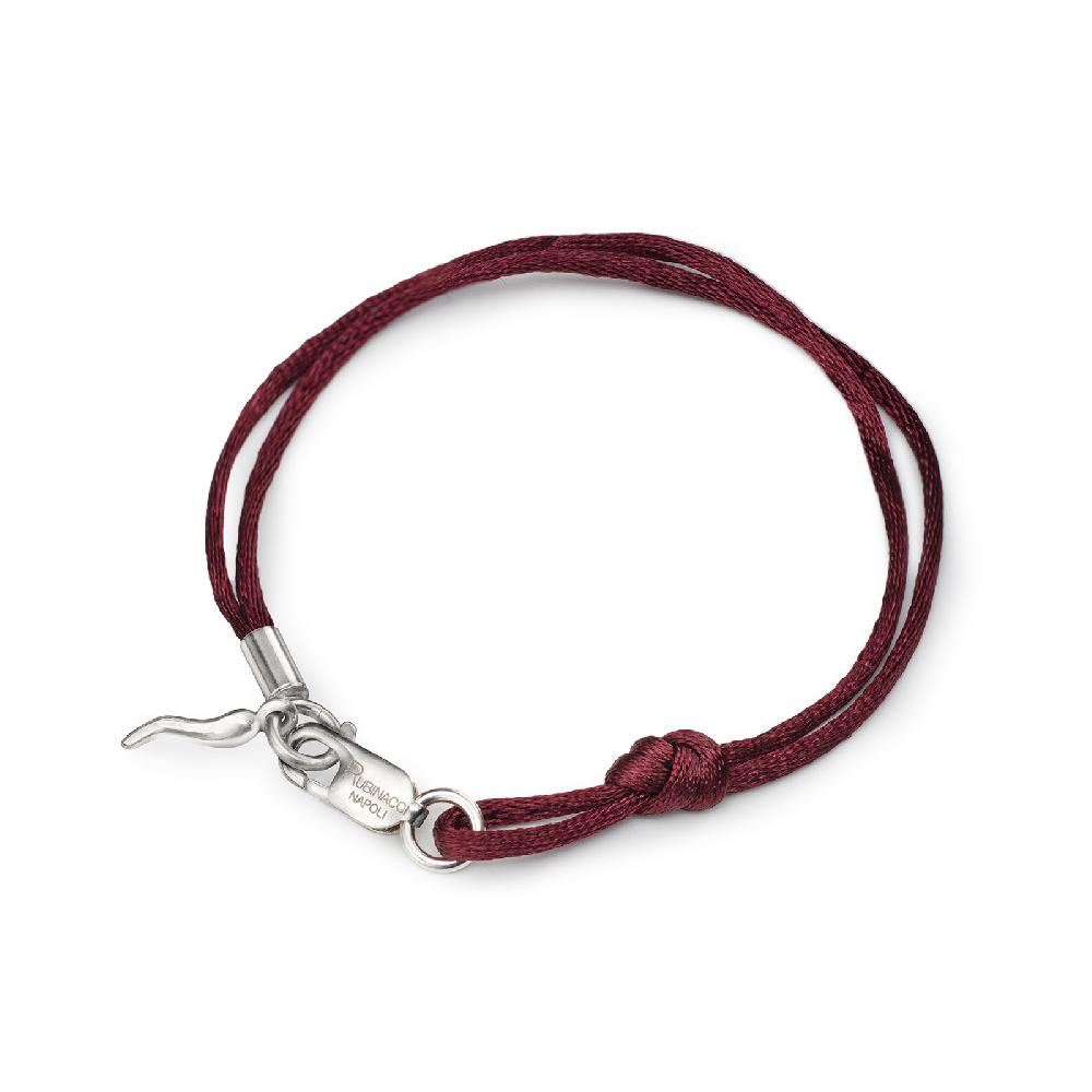 Rubinacci Braccialetto ruby in seta bordeaux