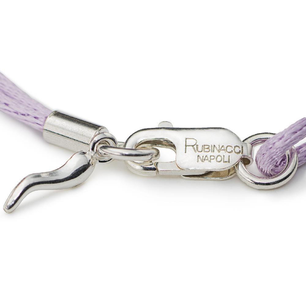 Rubinacci Braccialetto Ruby In Seta Lilla