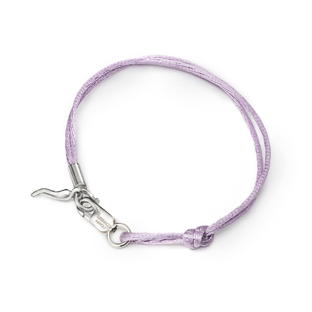 Rubinacci Braccialetto ruby in seta lilla