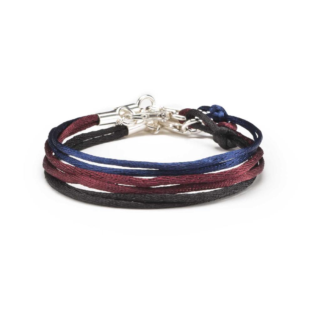 Rubinacci Braccialetto Ruby In Seta Nero