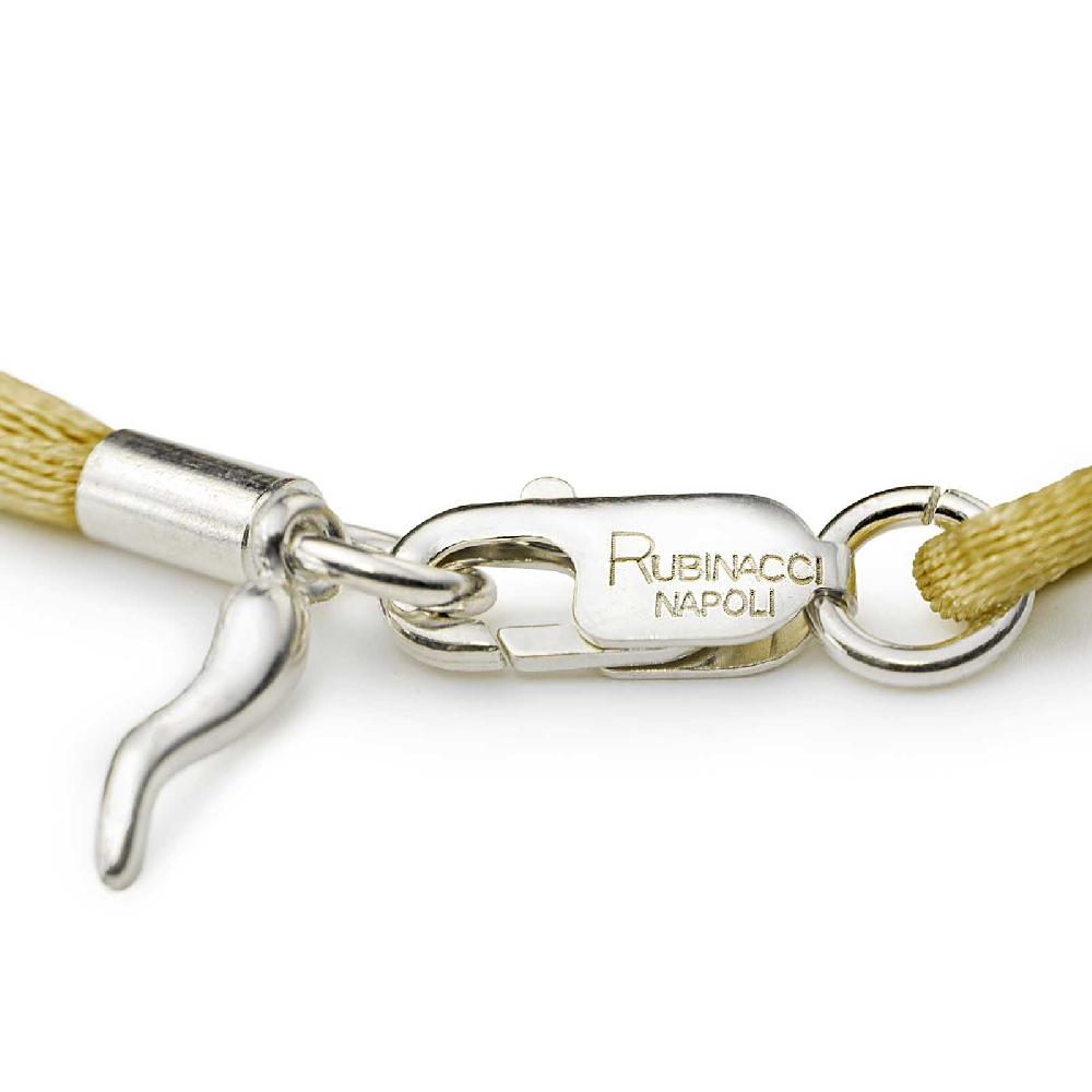 Rubinacci Braccialetto Ruby In Seta Oro