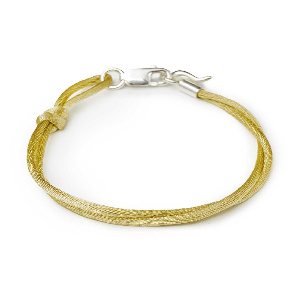 Rubinacci Braccialetto ruby in seta oro