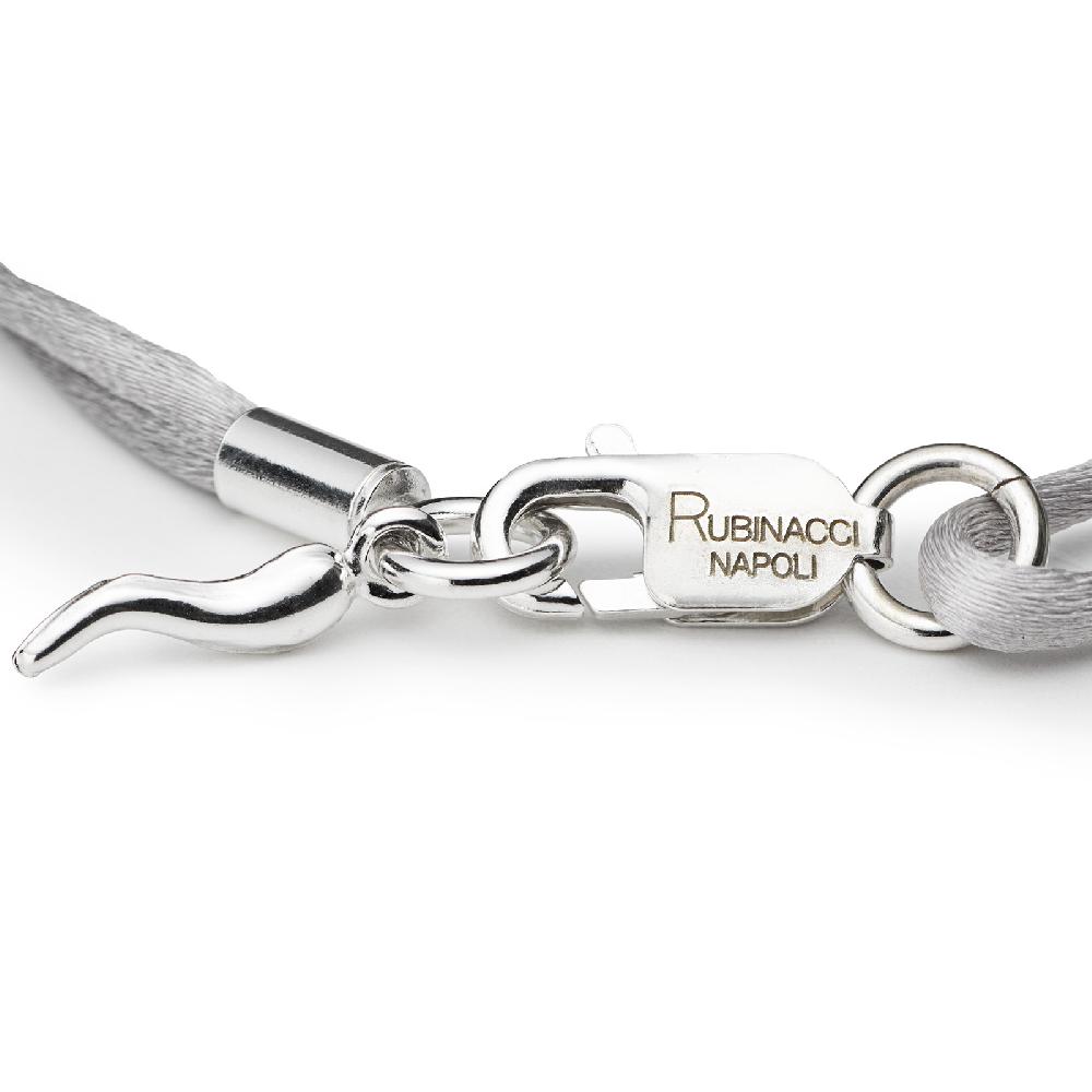 Rubinacci Braccialetto Ruby In Seta Perla