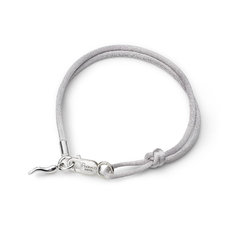 Rubinacci Braccialetto ruby in seta perla