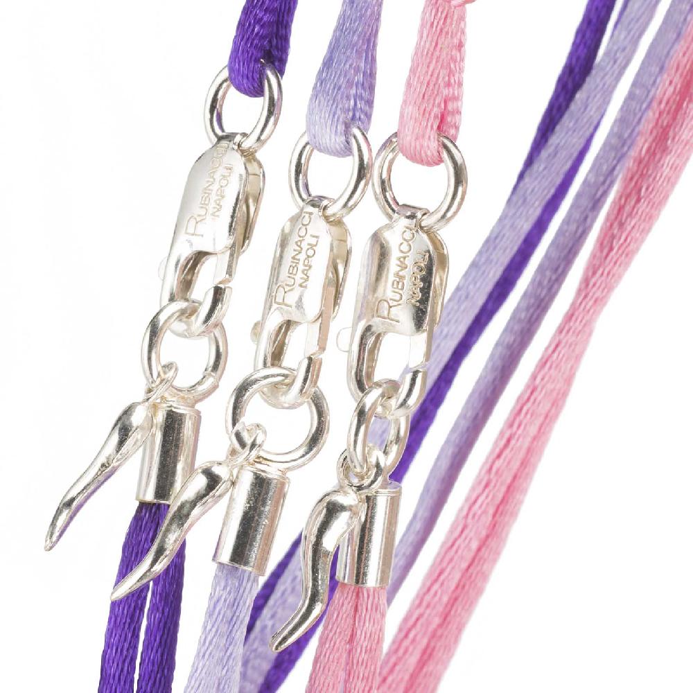 Rubinacci Braccialetto Ruby In Seta Rosa