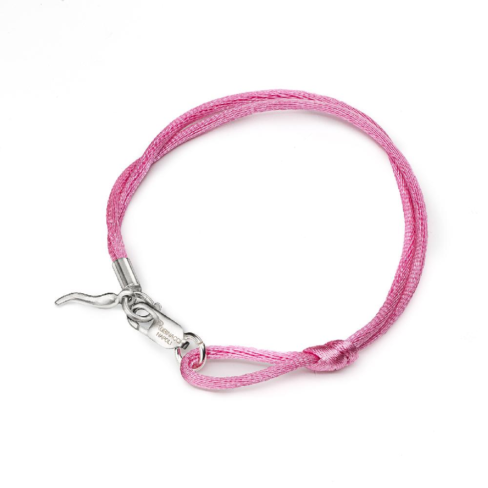 Rubinacci Braccialetto ruby in seta rosa