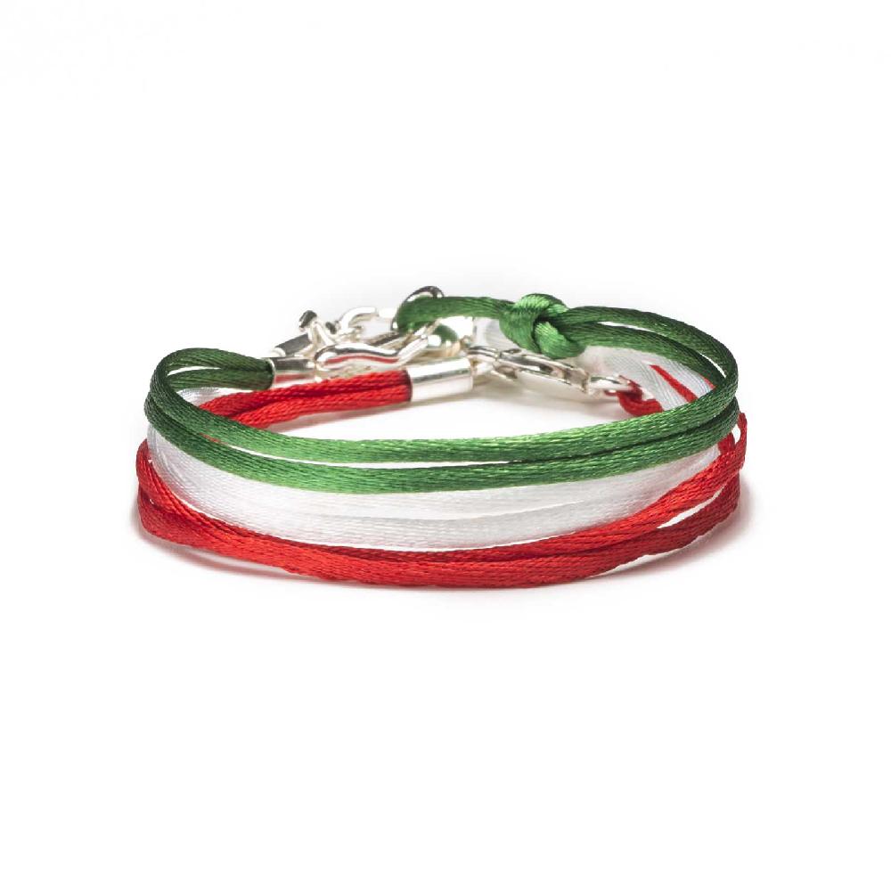 Rubinacci Braccialetto Ruby In Seta Rosso