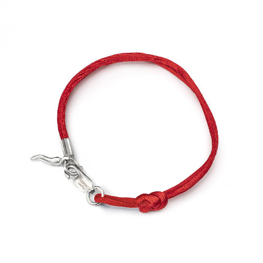 Rubinacci Braccialetto ruby in seta rosso