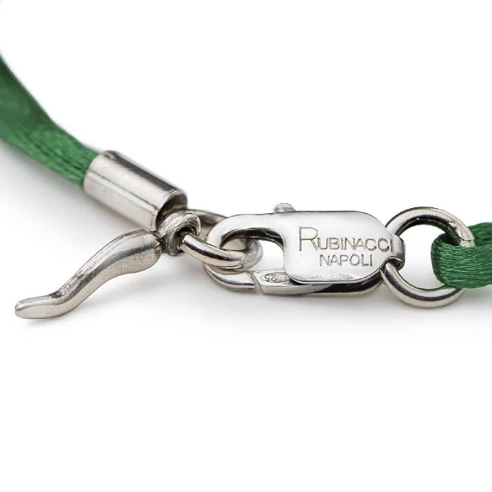 Rubinacci Braccialetto Ruby In Seta Verde