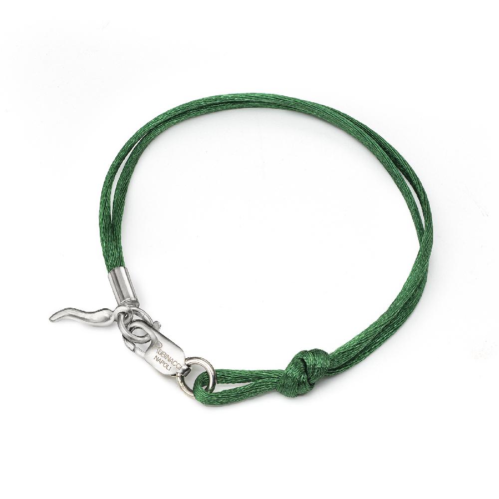Rubinacci Braccialetto ruby in seta verde