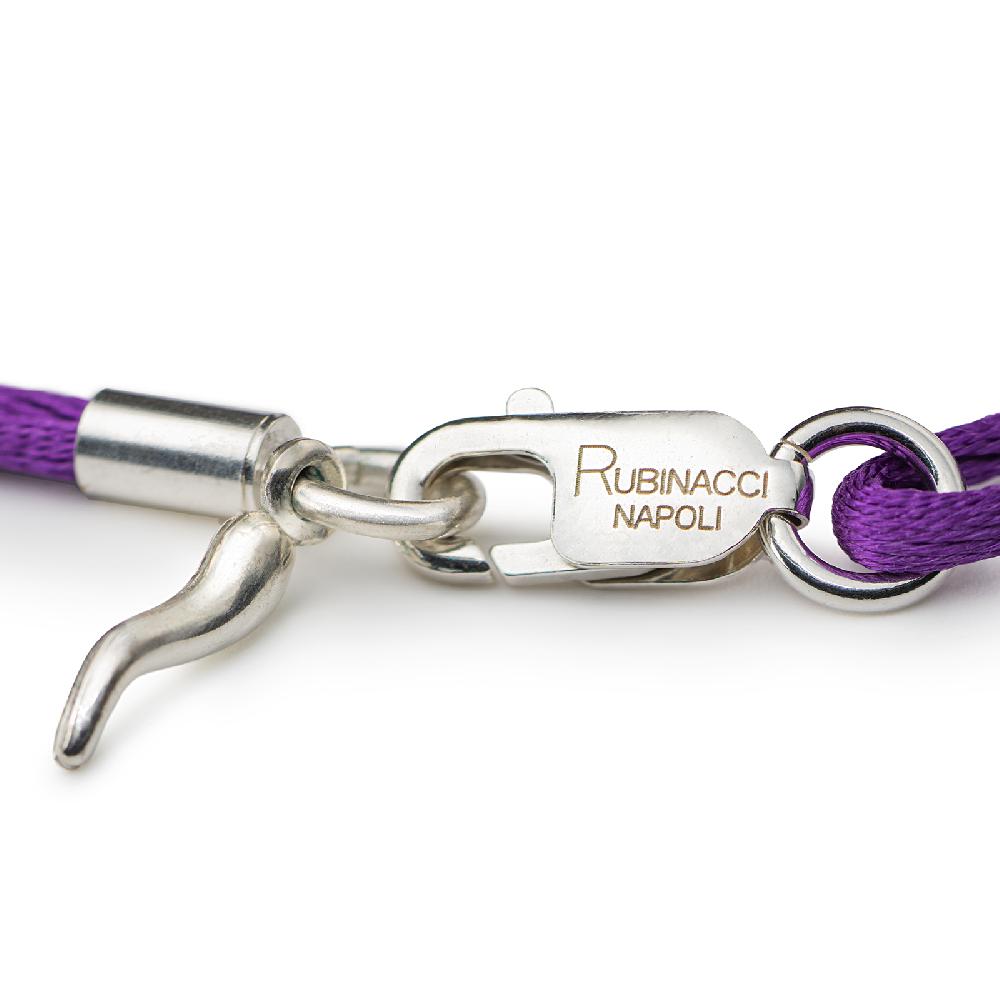 Rubinacci Braccialetto Ruby In Seta Viola
