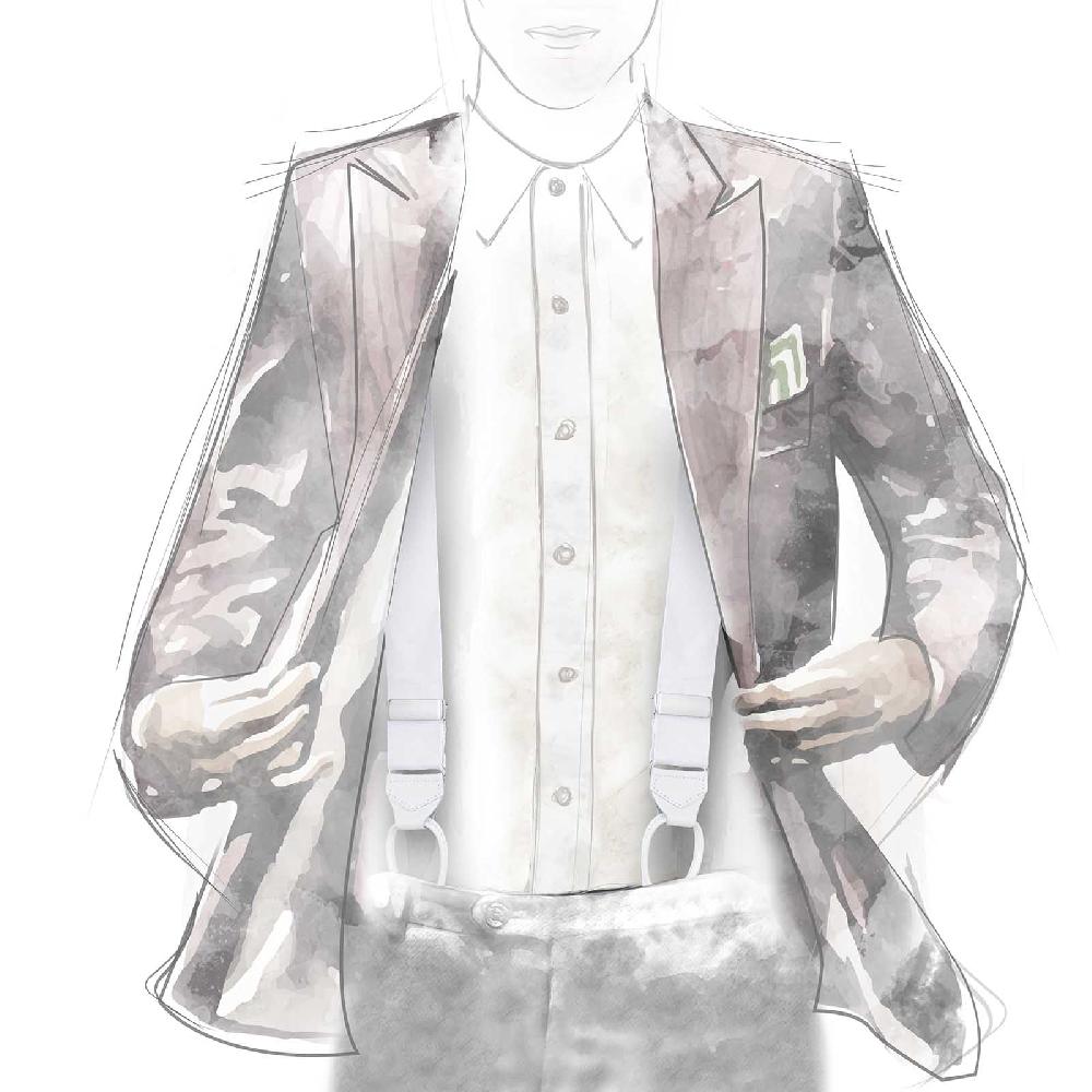 Rubinacci Bretelle bianche