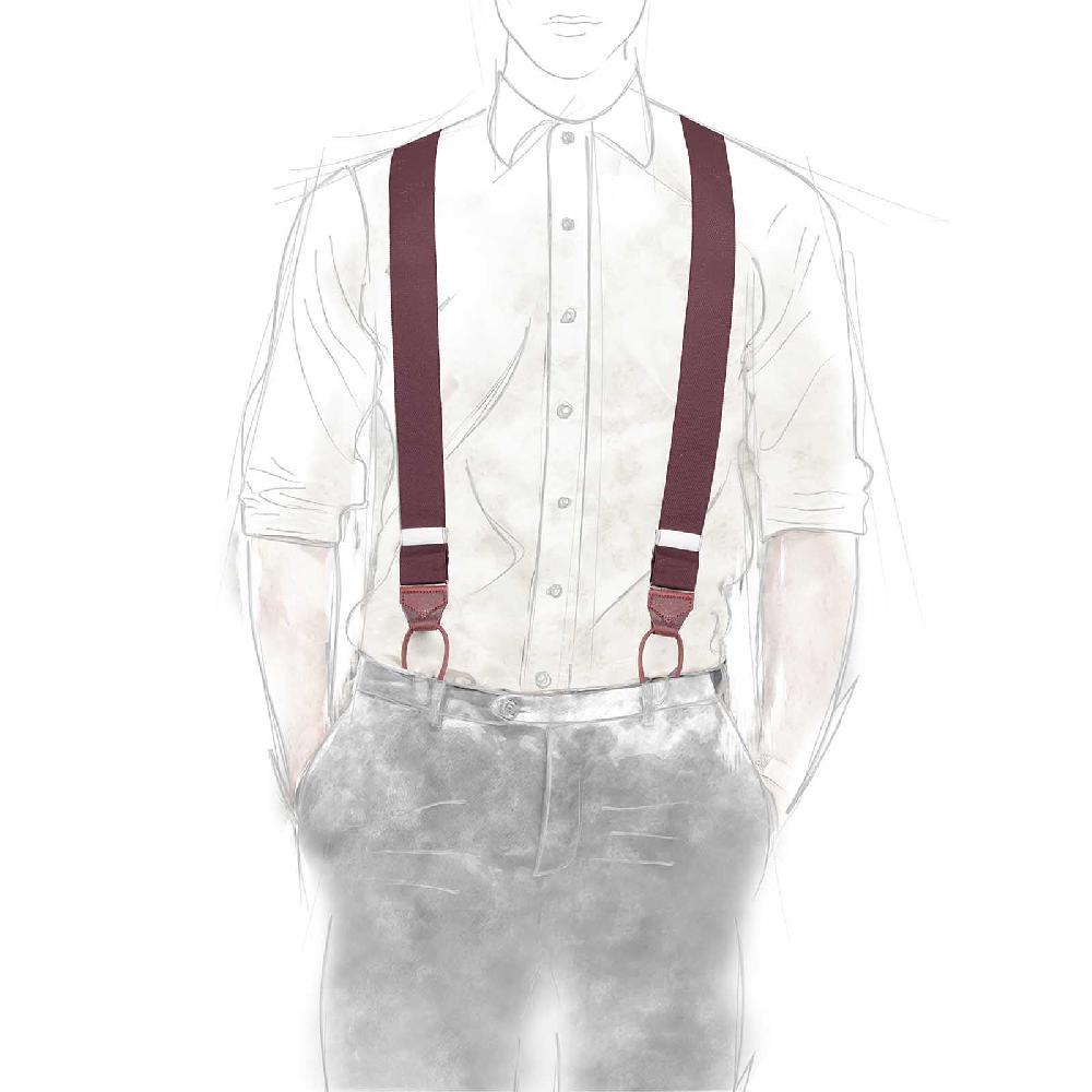 Rubinacci Bretelle Bordeaux