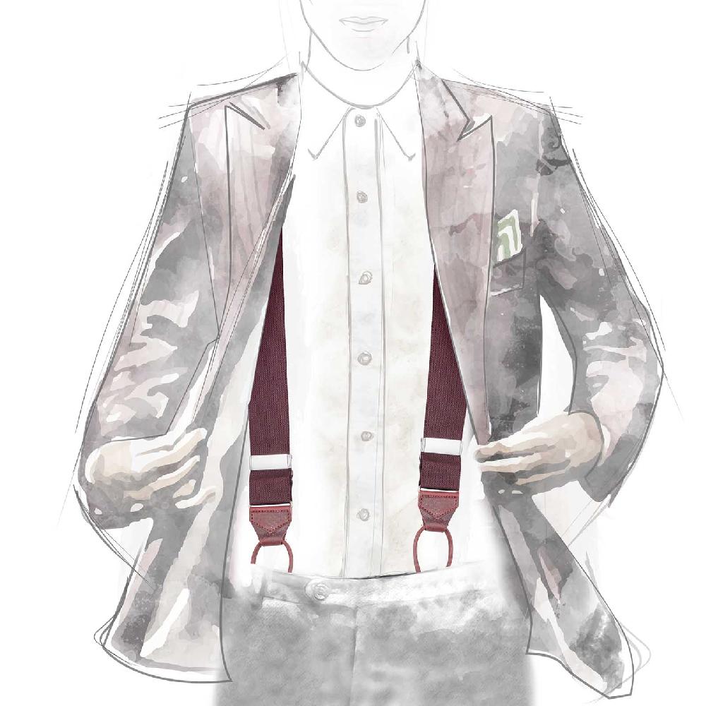 Rubinacci Bretelle Bordeaux