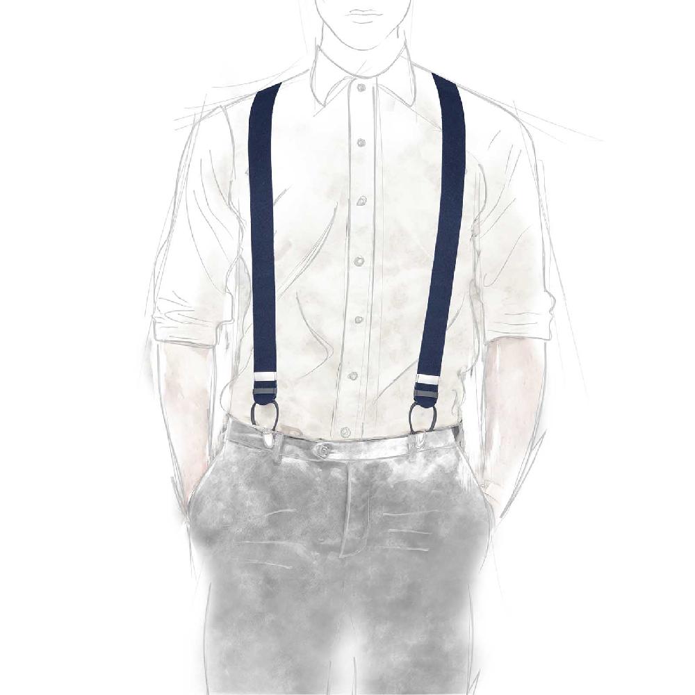 Rubinacci Bretelle In Feltro Blu