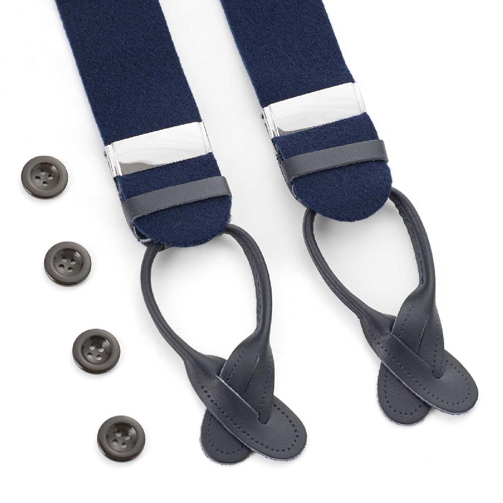 Rubinacci Bretelle In Feltro Blu