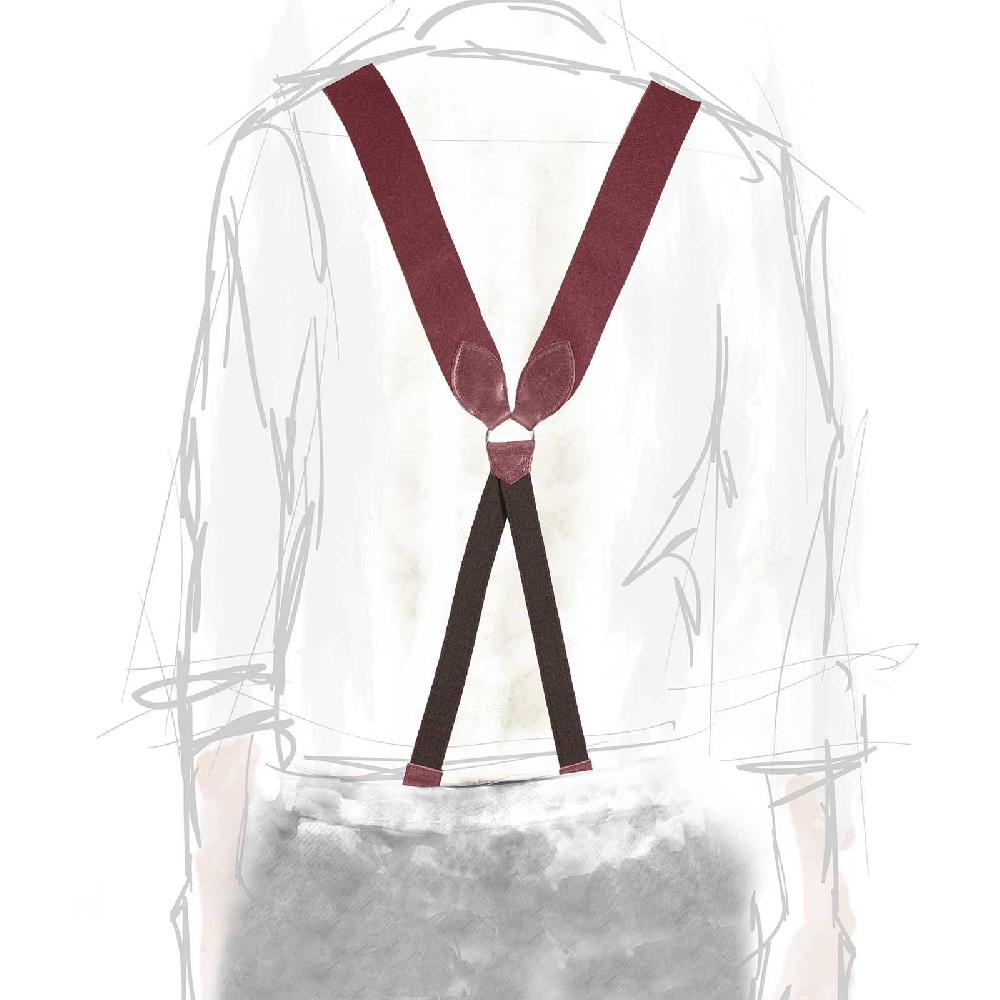 Rubinacci Bretelle In Feltro Bordeaux