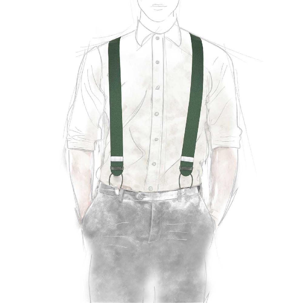 Rubinacci Bretelle In Feltro Verdi