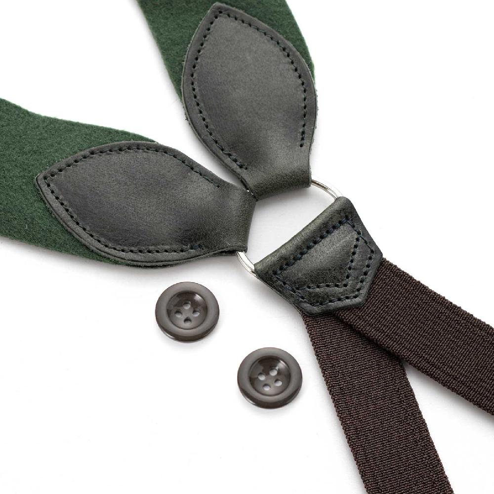 Rubinacci Bretelle In Feltro Verdi