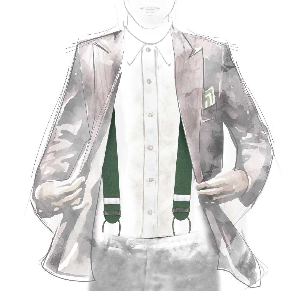 Rubinacci Bretelle in feltro verdi