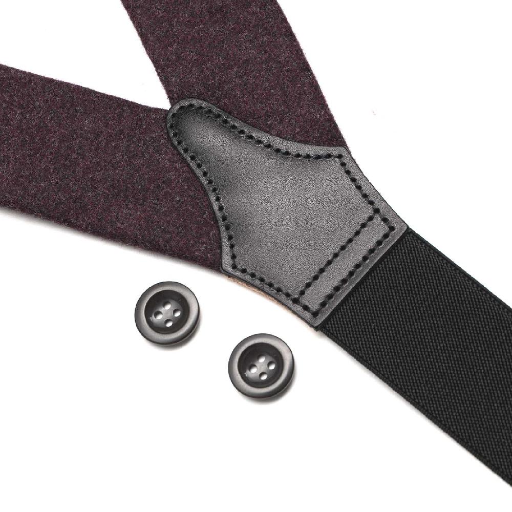 Rubinacci Bretelle Lana Prugna