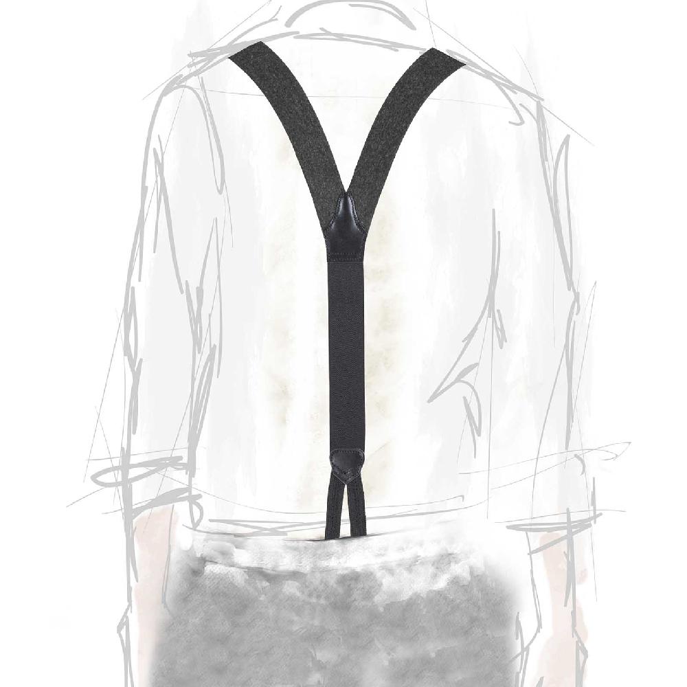 Rubinacci Bretelle Lana Verde Militare