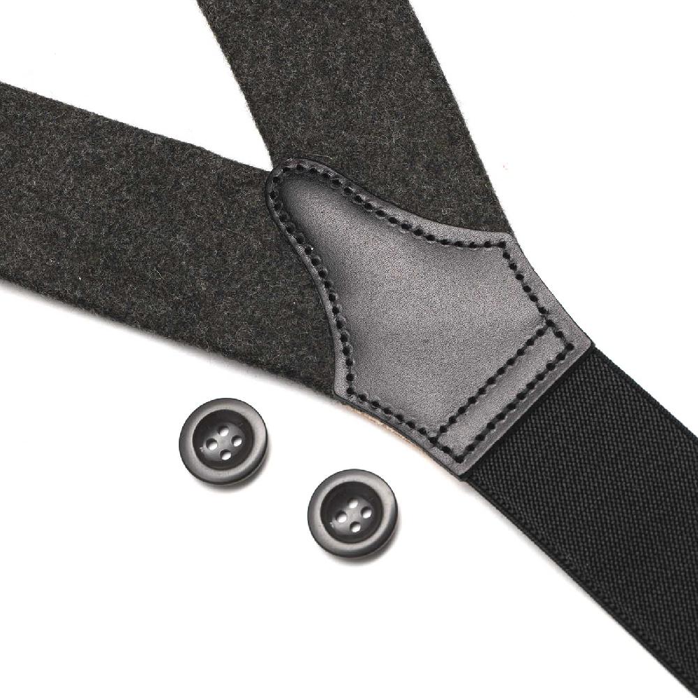 Rubinacci Bretelle Lana Verde Militare