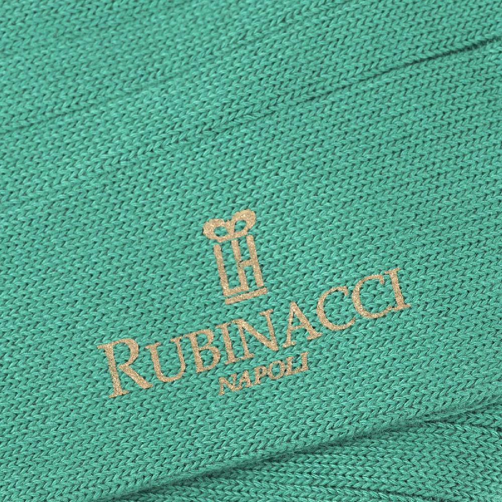 Rubinacci Calze In Cotone A Costa Larga Verde
