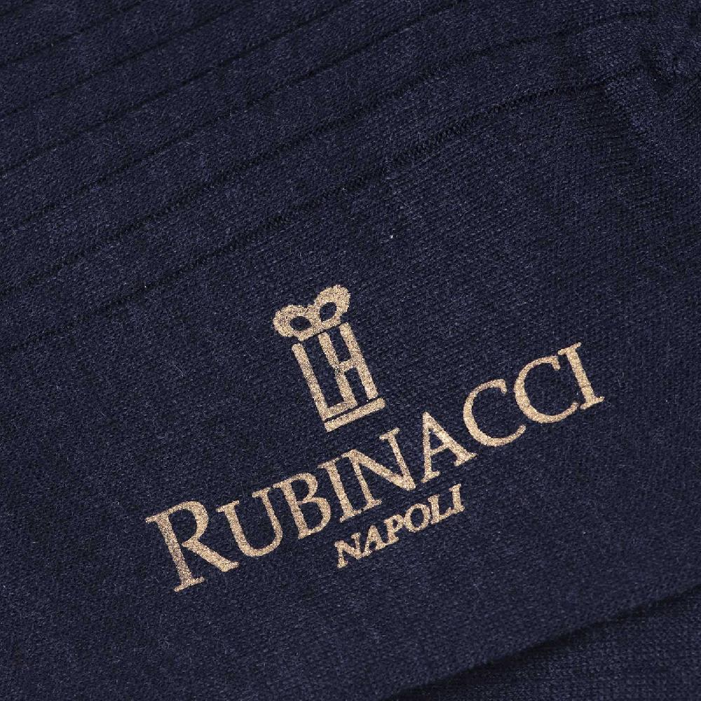 Rubinacci Calze In Filo Di Scozia A Costina Blu