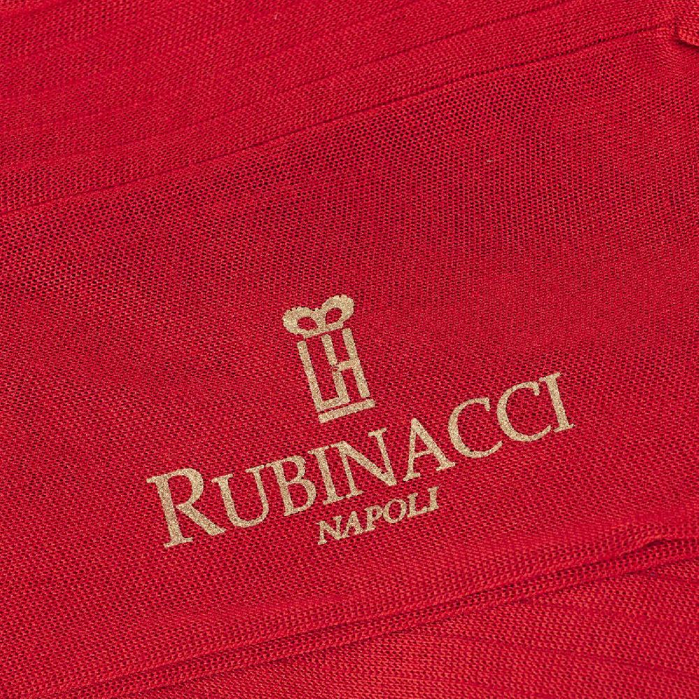 Rubinacci Calze In Filo Di Scozia A Costina Rosso