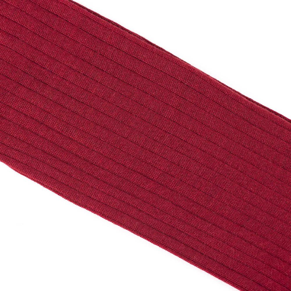 Rubinacci Calze In Lana A Costina Bordeaux