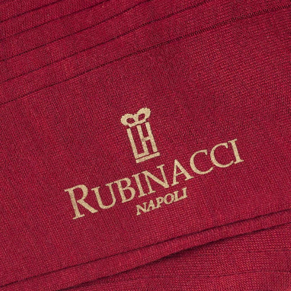 Rubinacci Calze In Lana A Costina Bordeaux
