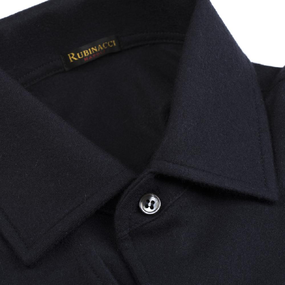 Rubinacci Camicia In Cashmere Blu