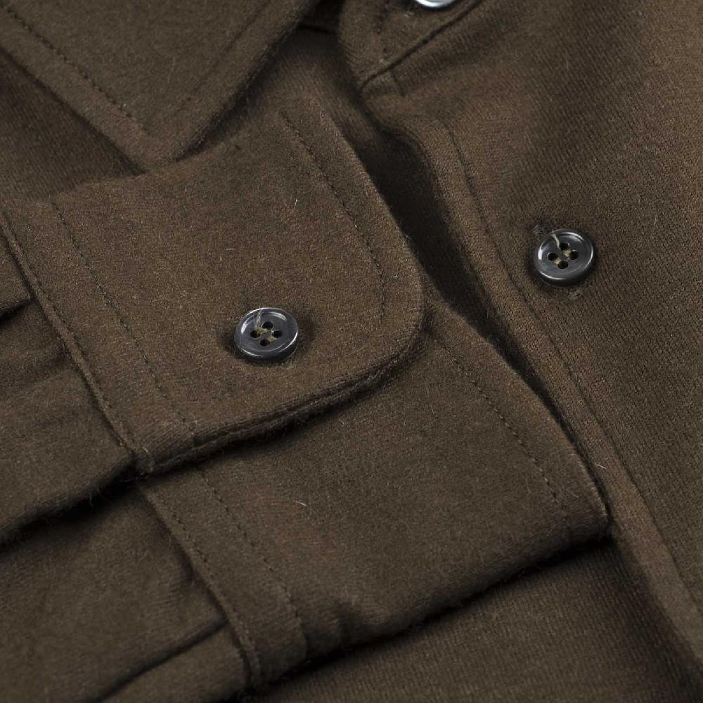 Rubinacci Camicia In Cashmere Verde Militare