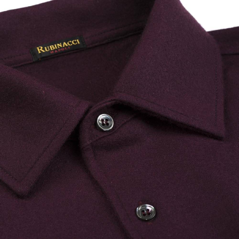 Rubinacci Camicia In Cashmere Vino