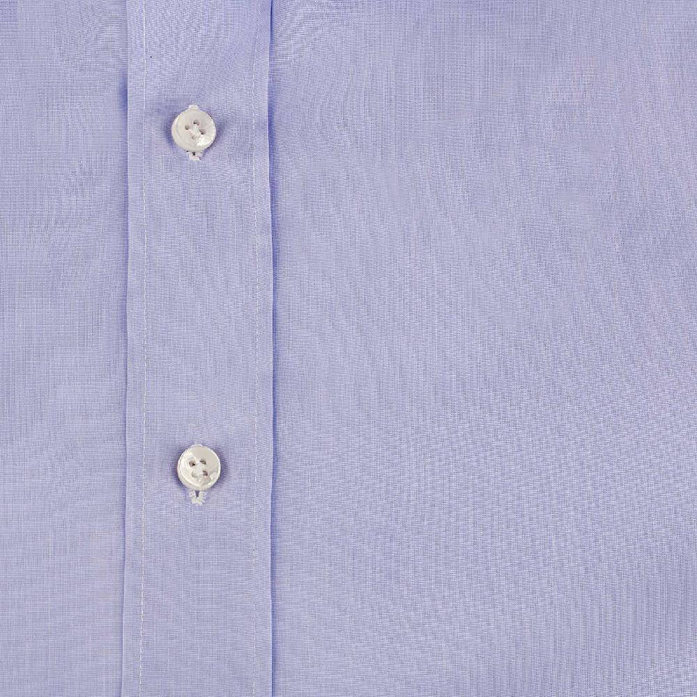 Rubinacci Camicia In Cotone Azzurra Polsi Gemelli