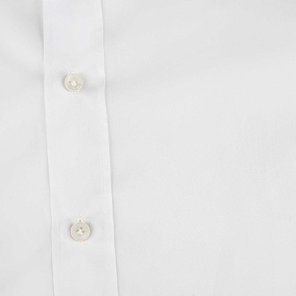 Rubinacci Camicia In Cotone Bianca Polsi Gemelli