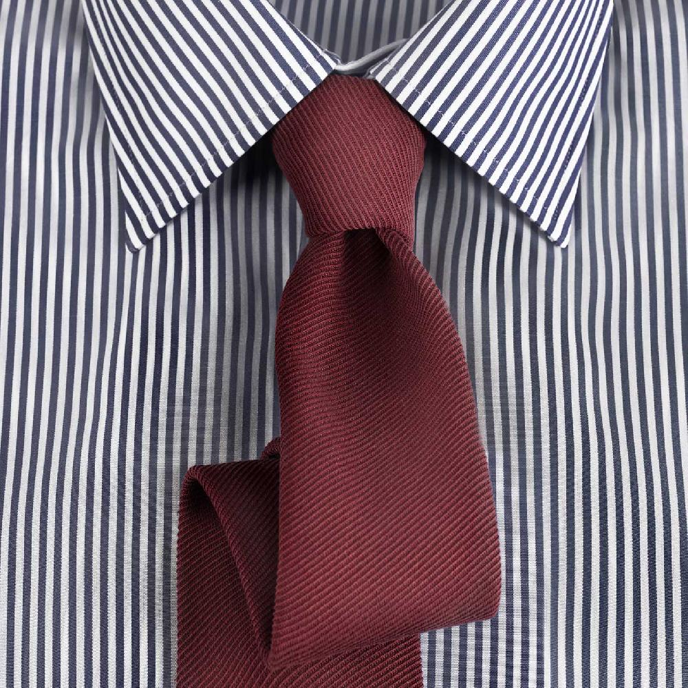 Rubinacci Camicia In Cotone Rigato Bianco E Blu