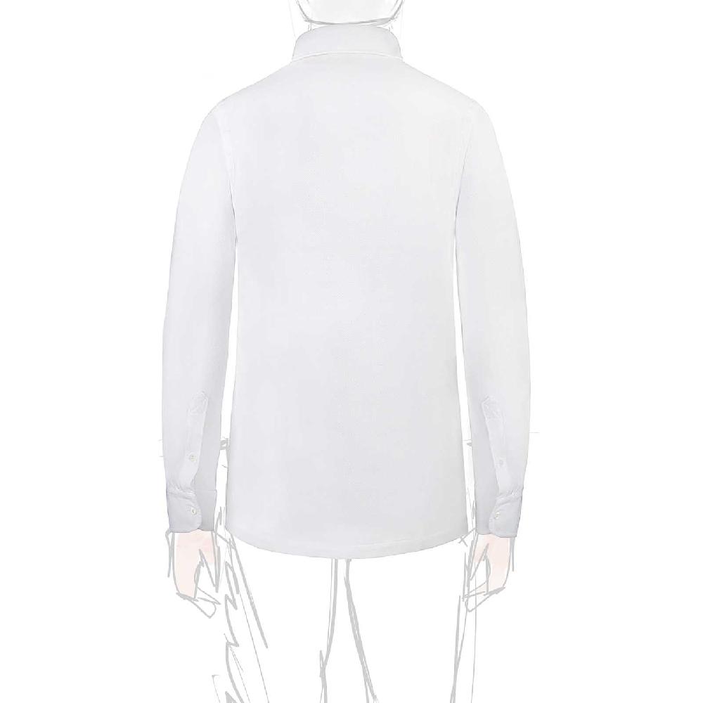 Rubinacci Camicia In Piquet Bianca