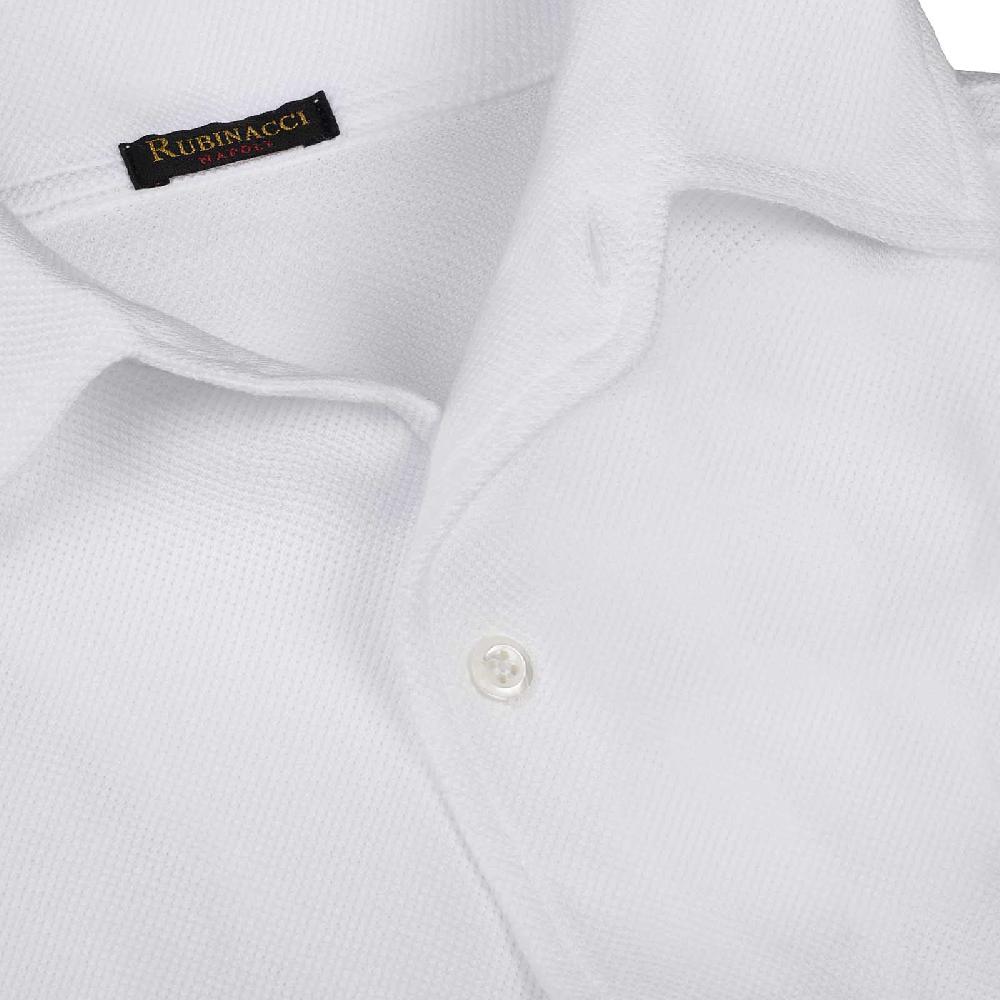 Rubinacci Camicia In Piquet Bianca