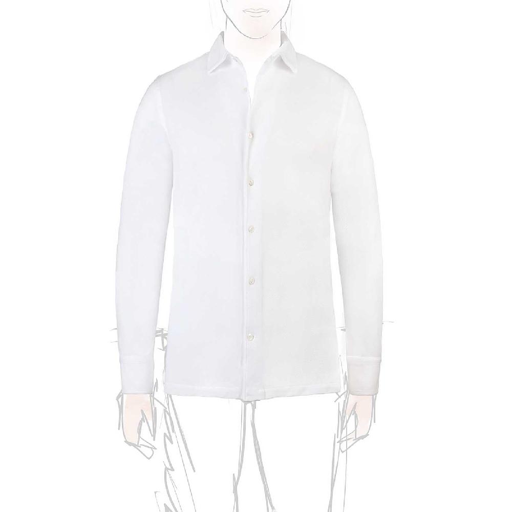 Rubinacci Camicia in piquet bianca