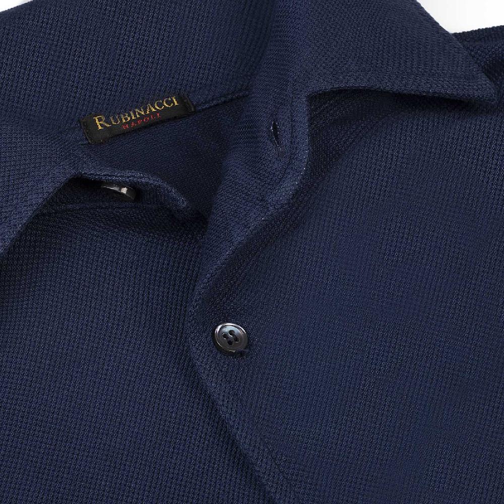 Rubinacci Camicia In Piquet Blu