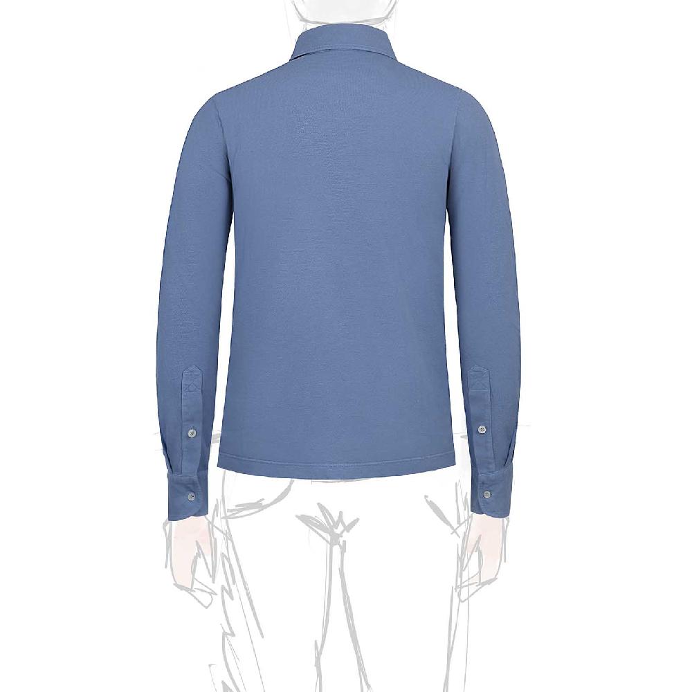 Rubinacci Camicia In Piquet Jeans