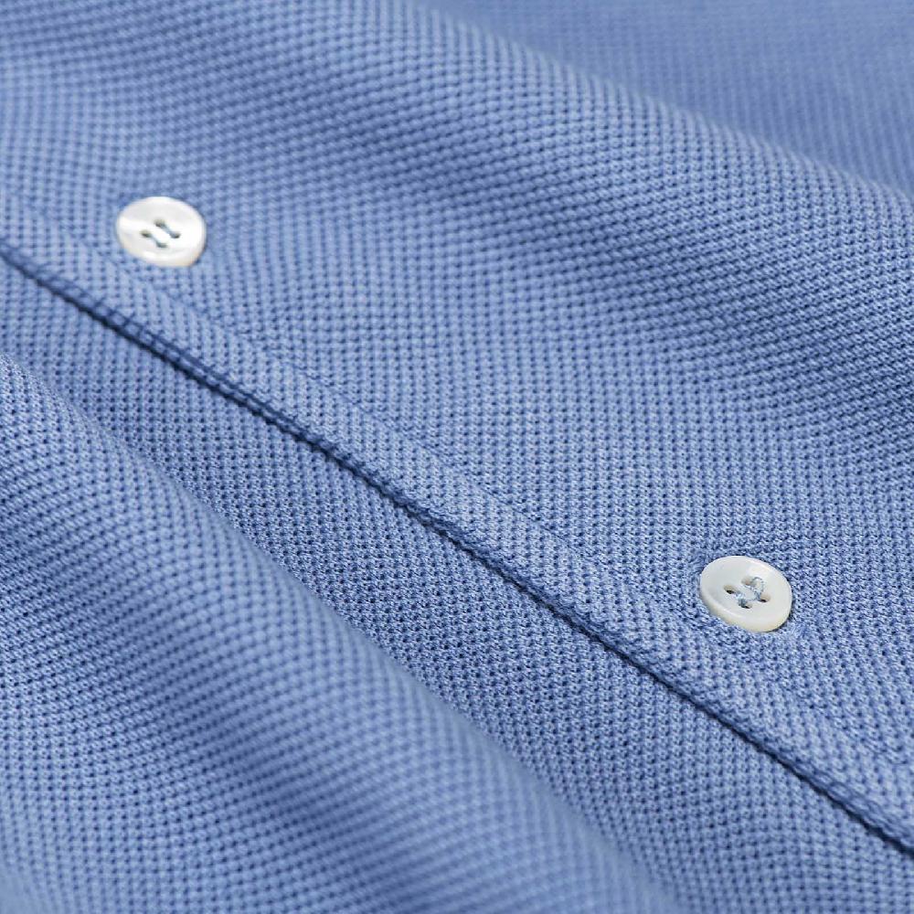 Rubinacci Camicia In Piquet Jeans