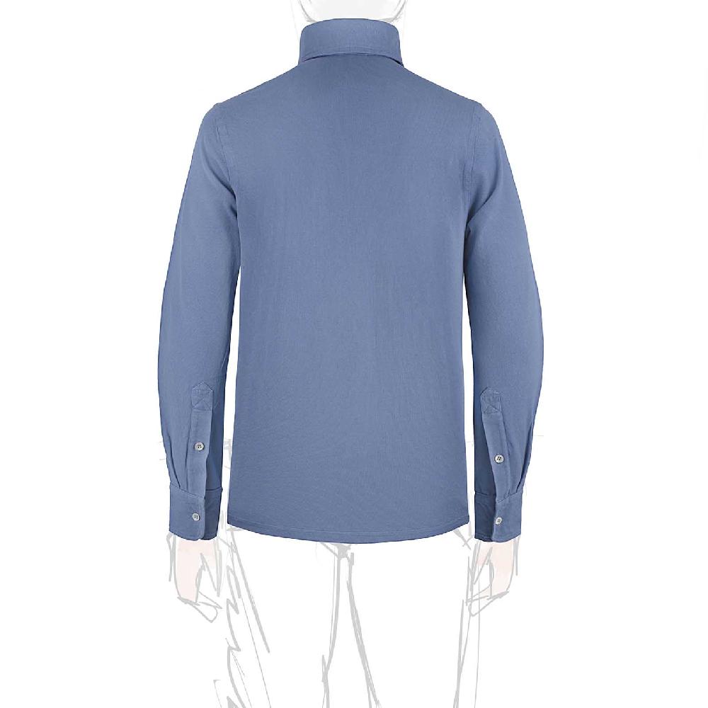 Rubinacci Camicia In Piquet Leggero Jeans