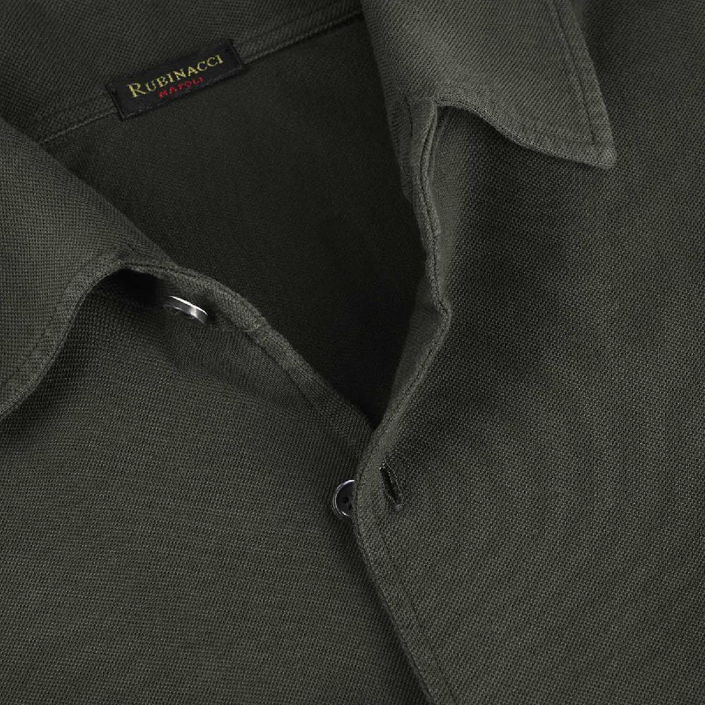 Rubinacci Camicia In Piquet Leggero Verde